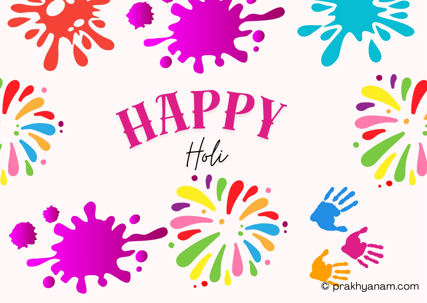 Holi celebration with colors