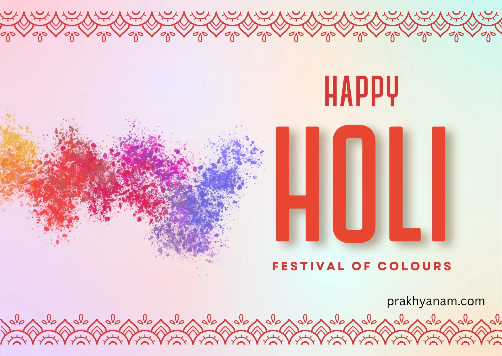 Holi celebration poster